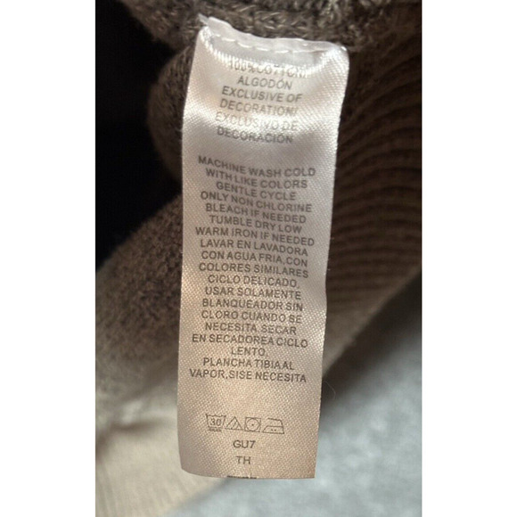 Dockers Sweater Mens Large 1/4 Zip Brown Mock Neck Long Sleeve Preppy Outdoor - Picture 6 of 8